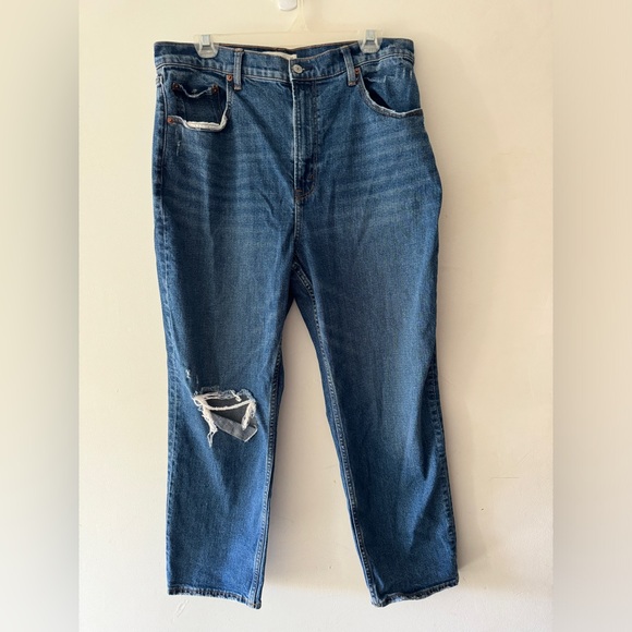 Abercrombie & Fitch Denim - Abercrombie & Fitch Curve Love Ultra High Rise Ankle Straight Jean